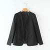 Spring and Autumn Leaderless Design Cape Suit Jacket Office Casual Loose Top Cape Collar Open Sleeve Cape Women's Jacket