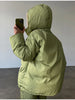 Striped Cotton Jacket Two‑piece Set Women Hooded Zip‑up Coat Wide‑leg Pants Suit Autumn Winter Daily Commute Outfit