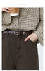 Women Pants Solid High Waist Loose Retro Cotton Wide Leg Denim Jeans Female Trousers for Woman Spring Autumn