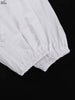 Elegant White Cotton Women's Dress Casual Ruffled Collar Long Sleeve Single Breasted Dresses Lace-Up Mini Dresses