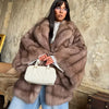 Women Solid Faux Fur Coat Elegant Lapel Collar Long Flare Sleeve Loose Jackets Winter Warm Female Chic High Street Outerwear