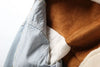 Women Padded Jacket Denim Splicing Jacket Winter Lamb's Wool Liner Thickened Short Section Biker Jacket Cotton Jacket