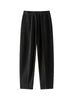 Simple Women's Two Piece Set Dragon Scale Long Sleeve Notched Pleated Blazer And Elastic Waist Straight Pants 2DB4432