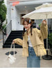 Women's Short Jacket Spring Autumn Korean Version Loose Ladies Coat Lace Stitching Short Female Outerwear