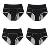 4Pcs Women's Panties High Waist Leak Proof Menstrual Pants Widen Period Underwear Physiological Cotton Plus Size Female Briefs