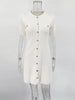 Elegant Knit Mini Dress Women Street Slim High Waist Short Sleeve Rib Sweater Dresses Vacation Bodycon Knitwear Dress