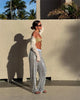Sequin Loose Pants Two Piece Sets Women Patchwork Long Sleeve Shirt And Trouser Female Elegant Long Pants 2 Piece Sets