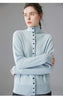 Autumn Women's Cardigan 100% Cashmere Knitted Sweater Chic Tops Female Causal Turtleneck Collar Loose Size Jacket Coat