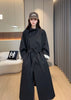 Autumn Simple Style Korean Long Stand-up Collar White Trench Coat Women's Trench