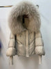 Women Winter Goose Down Jackets Real Fox Fur Collar Hooded Thick Natural Raccoon Fur Female Outwear Warm Loose Puffer Coats