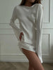 Women Dresses Solid Casual O-Neck Regular Long Full Sleeves Sheath Bodycon Basic Slim Fit Female Vestidos Robes