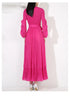 Chic Pleated Women's Dress Irregular Ruched Patchwork Design V Collar Niche Elastic Loose Lace Up Clothing 2DB1191