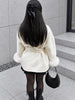 Fox Fur Wool Overcoat Women's Short Coat Office Lady Elegant Double-sided Woolen Coat Cardigan Jackets Loose Wool