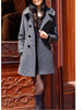 Winter Warm Mid-length Woolen Coat Women's Fall & Winter Long Sleeve Cotton Jacket with Hood Double-breasted Outerwear