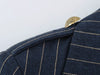 Retro College Women Striped Blazer Lapel Collar Double Breasted Decor Buttons Slim Fit Cropped Suit Jacket Casual Outerwear