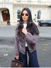 Elegant Fur Knitted Coat Fall Feminine Jackets Vintage Modest Casual-chic Stylish Versatile Party Women Streetwear