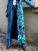 Long Velvet Trench Coat for Women Floral Lapel Collar Soft Fall Peaked Lapel Long British Style Elegant Overcoat