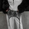 Loose Fit Lace Pants Women's Elastic High Waist Lounge Trousers Spring Lady Bohemian Casual Bottoms