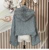 Real Rabbit Fur Hooded Coat Long Sleeve Women Casual Loose Knitted Genuine Fur Jacket With Hood Female Natural Fur Outwear