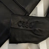 European American Streetwear Leather Jacket For Women Chic Loose Fit Suit Coat Female Flip Pocket Two Bottons White Blazer Mujer