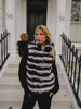 Women Chic Faux Fur Patchwork Short Jacket Cause Full Sleeve Loose Zipper Furry Warm Quilted Coat Lady Winter Street Wear