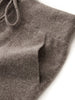 Women's Wool Pencil Pants Drawstring Elastic Waist Trousers Autumn Winter Solid 100% Merino Wool Knitted Cashmere Pockets Pants