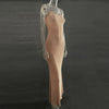 Sexy Mesh See Through Slim Evening Party Dresses Fall Winter Strap Christmas Outfits Glitter Diamond Long Dress for Women