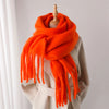 240x38cm Women's Cashmere Winter Scarf - Soft Warm Pashmina Wrap, Thick Long Shawl with Tassels, Elegant Poncho Blanket