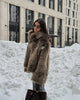 Modern Faux Fur Like Plush Jacket Autumn Winter Women's Warm Trench Coat Thicken Lady's Party Street Wear