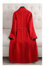 Patchwork Long Double sided 100% wool coat women spring autumn slim elegant jacket Korean casaco feminino