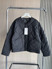 Spring women's vintage crewneck quilted cotton-padded loose version of quilted casual jacket