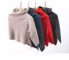 French Retro 100% Pure Wool Shawl Women's Autumn Winter High Neck Thick Warm Cover Knitted Scarf, One-Piece Cape