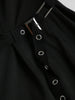 Women's Pants Solid Color Grommet Buckle Lace Up Pants Elastic Waist Punk Skinny Pants