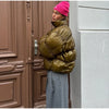 Stand Collar Layered Zipper Cotton Jacket Woman Loose Solid Color Long Sleeves Casual Coat Versatile Street Women's Warm Jackets