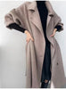 Advanced Gray Standing Collar Long Woolen Coat For Women'S Autumn And Winter Clothing, Double-Sided Woolen Coat