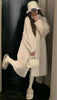 Ladies Stand Collar Mink Plush Outwear Women Leisure Long Sleeves Thicken Fur Coat Winter Female Long Faux Fur Jacket