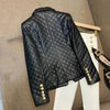 Black Elegant Suit Jacket Ladies Casual Double Breasted Women's Blazer Office Work Casual Female Outerwear