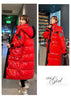 Black Glossy Parker Female Warm Winter Thicken Down Cotton Jacket Windproof Rainproof Women's Hooded Coat Casual Long Overcoat