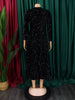 Vintage Sequin Women Church Swing Dresses Long Sleeve O-Neck High Waist Elegant Glitter Banquet Party Evening Dress
