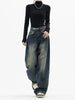 Spring Autumn Wide Leg Jeans Women High Waist Denim Trousers Women's Jeans Harajuku Vintage BF Style Loose Femme Streeetwear