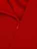 Womens Elegant Zipper Neck Button Work Office Knee Length Colorblock Business Casual Party Pencil Bodycon Sheath Dress