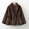 Autumn Winter Women’s Faux Mink Fur Coat Striped Thickened Plush Jacket Loose Fit Outerwear Seller Coat