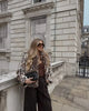 Lady Leopard Print Lapel Fur Coat Women Elegant Single Breasted Loose Jacket Daily Commuting Office Outerwear