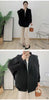 Spring Pleated Short Coat Women's Casual Style Loose Big Collar Single Breasted Elastic Outwear Jacket 2DB1992