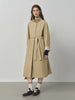 British Style Design Stand Collar Windbreaker Trench Jacket for Women Autumn Casual Chic Coats for Women