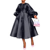 African Party Evening Dresses for Women Elegant Autumn Long Lantern Sleeve O-neck Midi Dress Birthday Dress for Women S-3XL