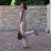 Colorful Striped Jeans Women's Long Pants Female High Street Low-waisted Pockets Denim Trousers Women's Holiday Outwear