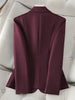 Women Blazer Fuchsia Apricot Black Long Sleeve Single Button Suit Ladies Work Wear Jacket Coat Female Outerwear 4XL