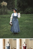 Autumn Winter Clothing Set Ladies Elegant Long Sleeve White Shirt Blouses Retro Vest with Fishbone Skirt Lolita 3 Piece Outfits