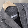 Coffee Blazer Women Spring Autumn High End Design Casual Slim Jacket Office Lady Work Coat Tops Gray
